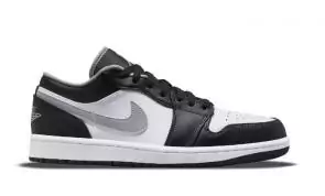 air jordan 1 low sneakers black white particle grey